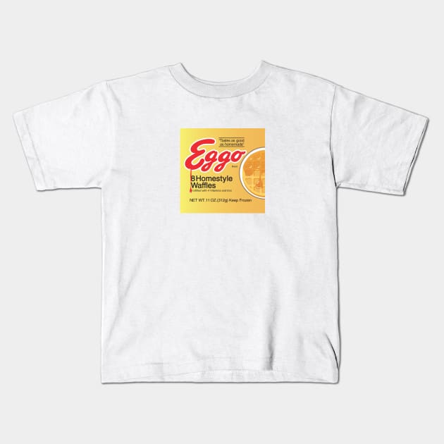 Stranger Eggo Waffles Kids T-Shirt by Gothenburg Print